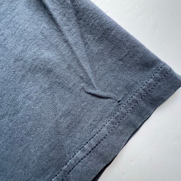 Vintage 90s Nike White Tag Varsity Athletic Script Spellout T Shirt Faded Blue - Picture 5 of 8